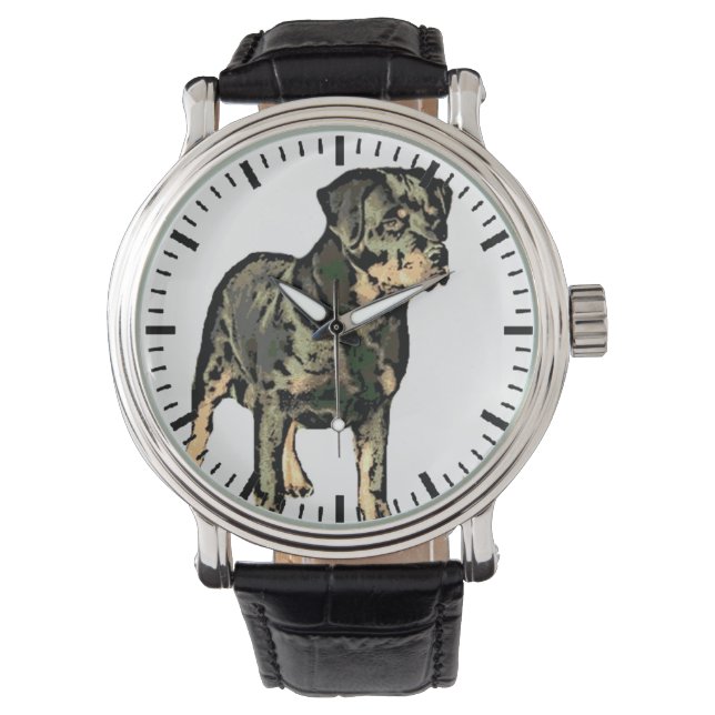 Rottweiler Dog Men's fashion watch Armbanduhr (Vorderseite)