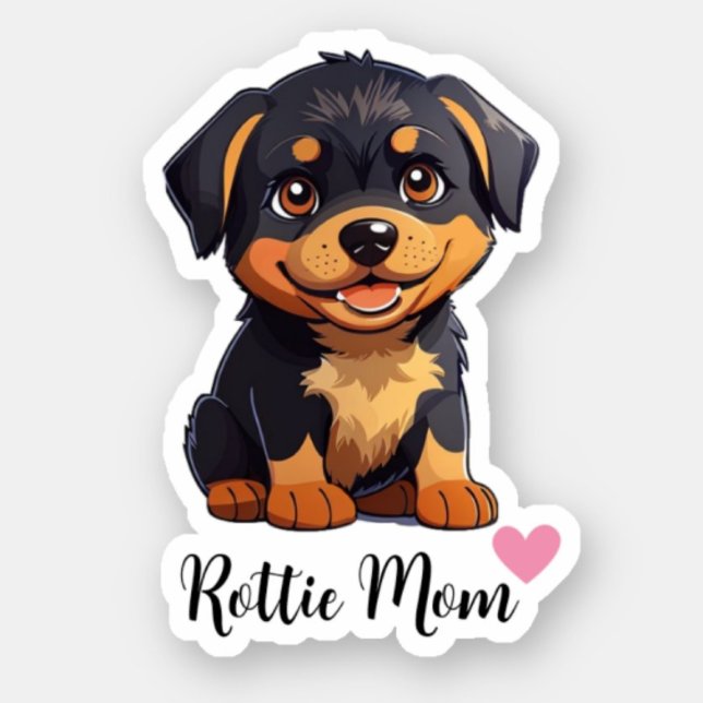 Rottweiler Dog Mom, Custom-Cut Vinyl Sticker (Von Creator hochgeladen)