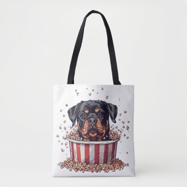 Rottweiler Dog Movie Popcorn Ecket (Vorderseite)