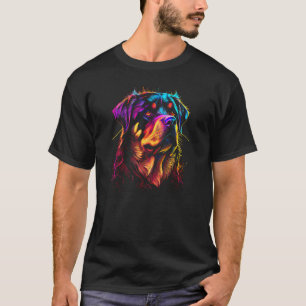 Rottweiler Dog Owner Retro Wave Graffiti Art T-Shirt