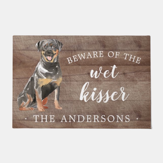 Rottweiler Dog Personalisiert Door Mat Fußmatte (Vorderseite)