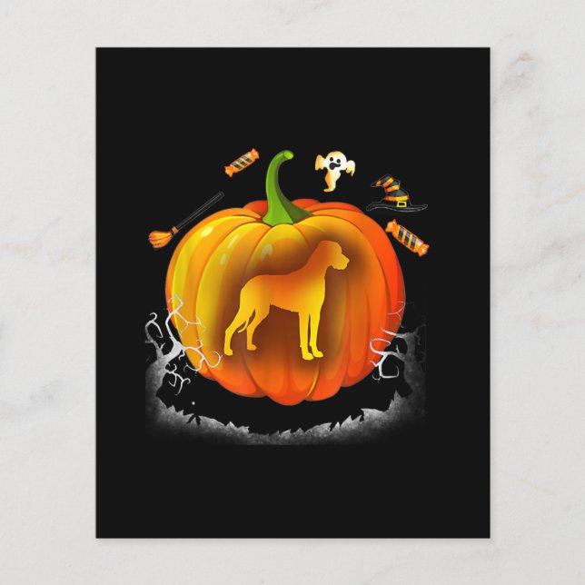 Rottweiler dog Pumpkin Costume Halloween (Vorderseite)