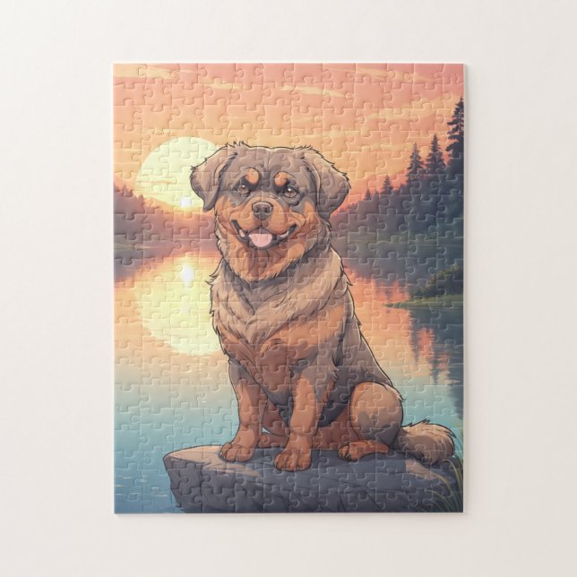 Rottweiler dog puzzle (Vertikal)