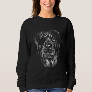 Rottweiler Dog Realistischer Rottweiler Eyepatch A Sweatshirt