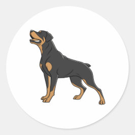 Rottweiler Dog - Rottie Pride Runder Aufkleber