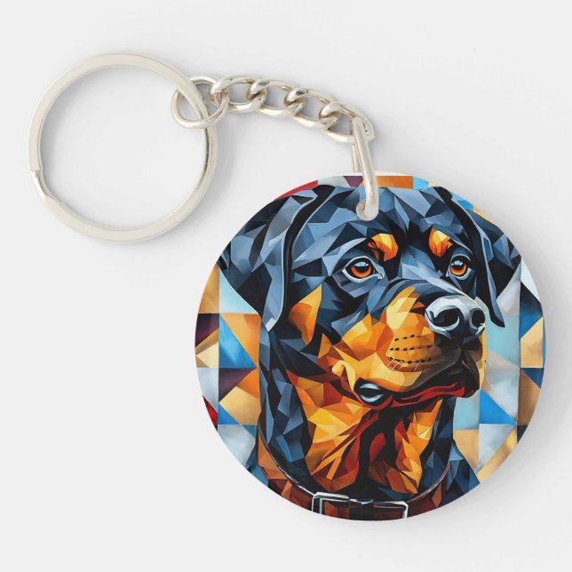 Rottweiler Dog Schlüsselanhänger (Vorderseite)