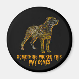 Rottweiler Dog Silhouette Fun Halloween Magnet