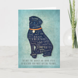 Rottweiler Dog Sympathy Card Karte