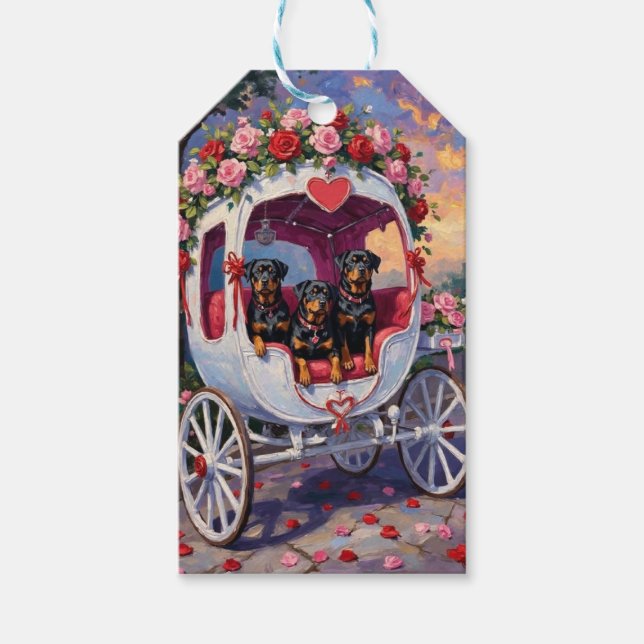 Rottweiler Dog Valentine's Day Geschenkanhänger (Vorderseite)