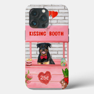 Rottweiler Dog Valentine's Day Kissing Booth Case-Mate iPhone Hülle