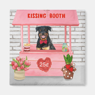 Rottweiler Dog Valentine's Day Kissing Booth Magnet