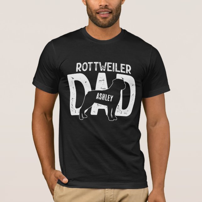Rottweiler Dog Vater Welpe Vater T-Shirt (Vorderseite)