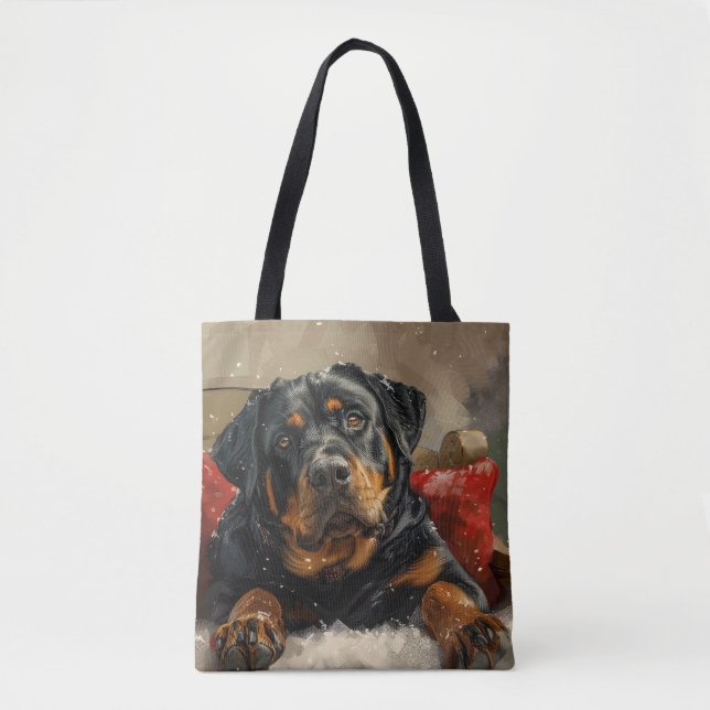 Rottweiler Dog Weihnachtsfest (Vorderseite)