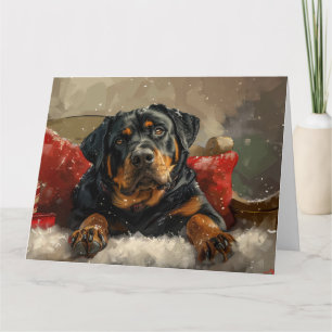Rottweiler Dog Weihnachtsfest Karte