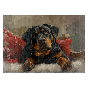 Rottweiler Dog Weihnachtsfest Schneidebrett