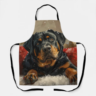 Rottweiler Dog Weihnachtsfest Schürze
