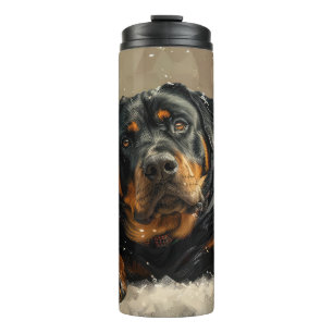 Rottweiler Dog Weihnachtsfest Thermosbecher