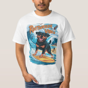Rottweiler Dogs Surfabenteuer T-Shirt