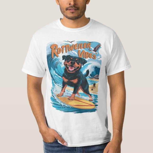 Rottweiler Dogs Surfabenteuer T-Shirt (Vorderseite)