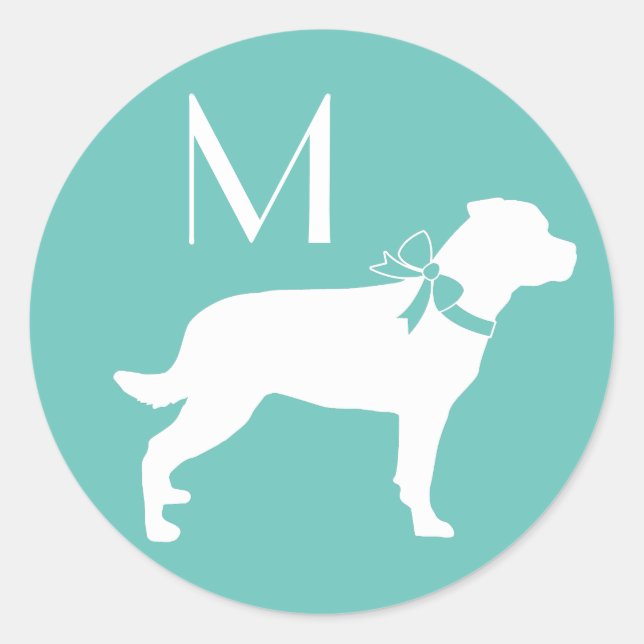 Rottweiler Doppy Puppy Runder Aufkleber (Vorderseite)