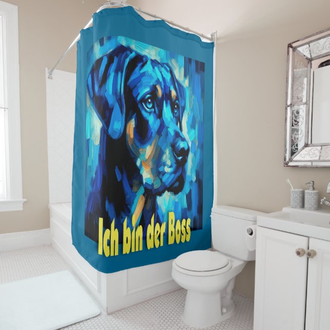 Rottweiler Duschvorhang (Beispiel)
