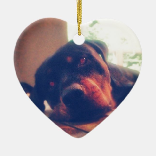 Rottweiler Erinnerungen Keramikornament (Vorne)