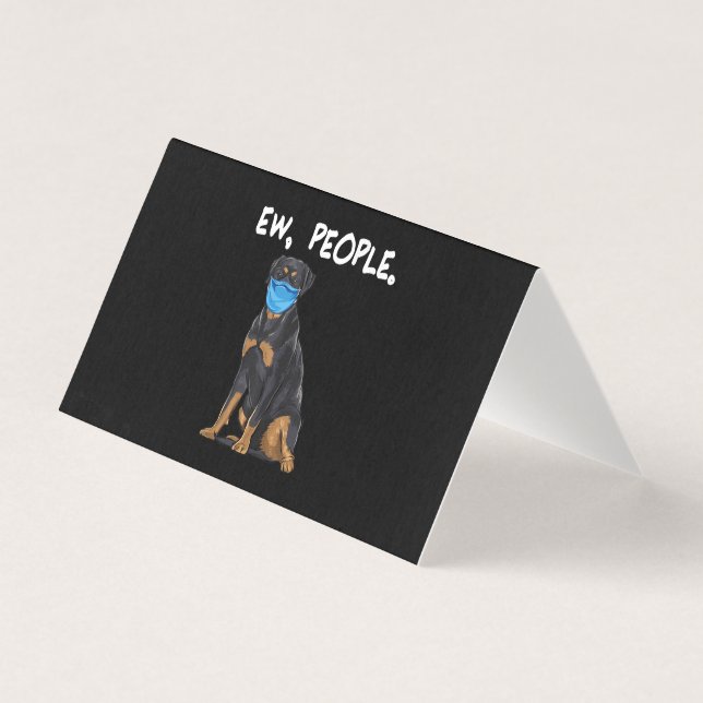 Rottweiler ew people dog wearing face mask (Vorderseite)