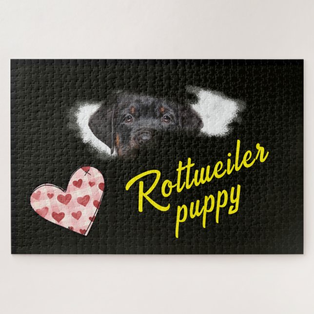 Rottweiler Eyes Solid Color 1000 Stück Jigsaw Puzz Puzzle (Horizontal)