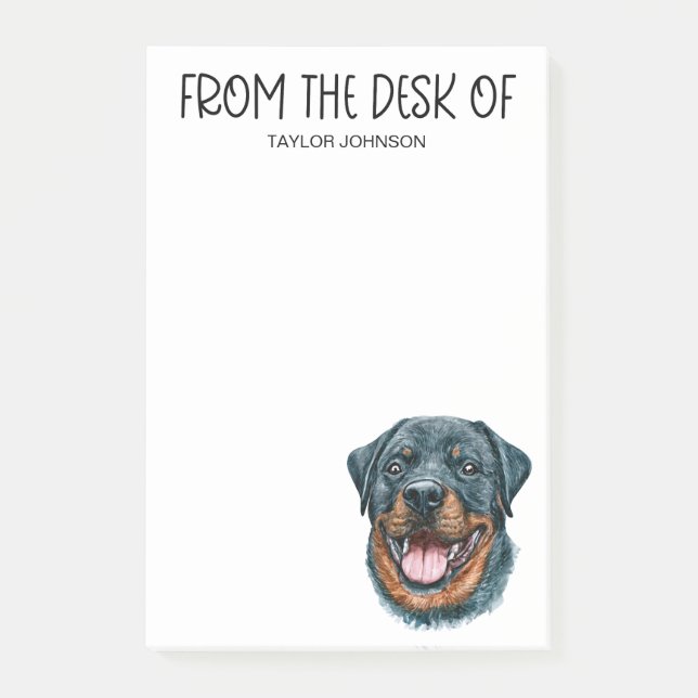 Rottweiler-Fan Post-it Klebezettel (Vorderseite)