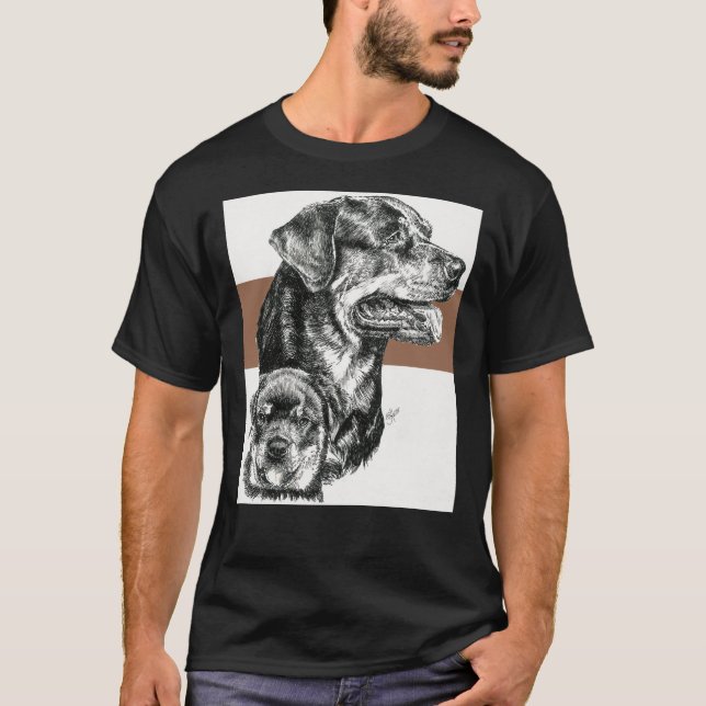 Rottweiler Father &amp Son T-Shirt (Vorderseite)