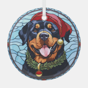Rottweiler Festgläserweihe Ornament Aus Glas