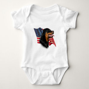 Rottweiler-Flagge Baby Strampler