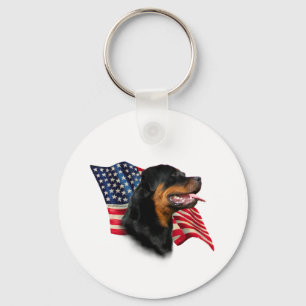 Rottweiler-Flagge Schlüsselanhänger