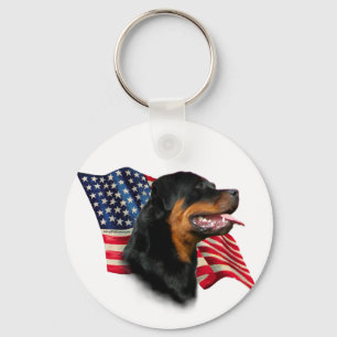 Rottweiler-Flagge Schlüsselanhänger