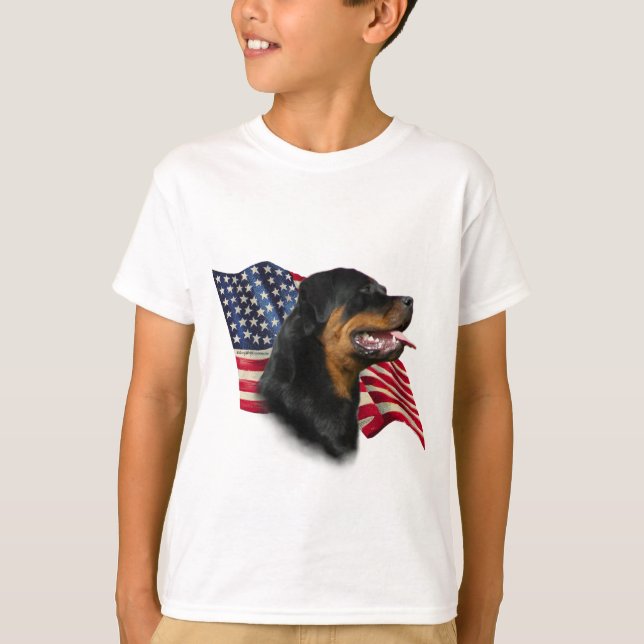 Rottweiler-Flagge T-Shirt (Vorderseite)