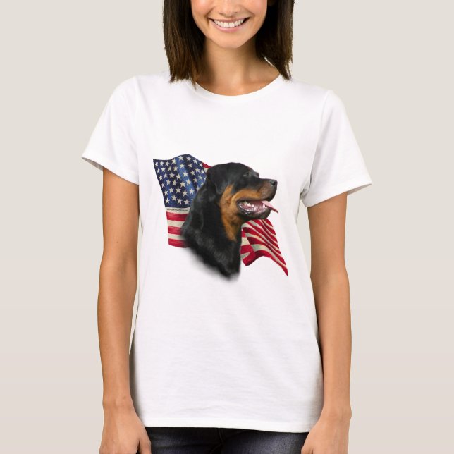 Rottweiler-Flagge T-Shirt (Vorderseite)
