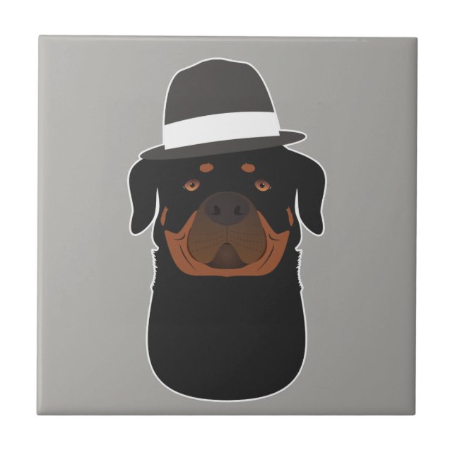 Rottweiler Fliese (Vorderseite)