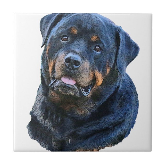 Rottweiler Fliese (Vorderseite)