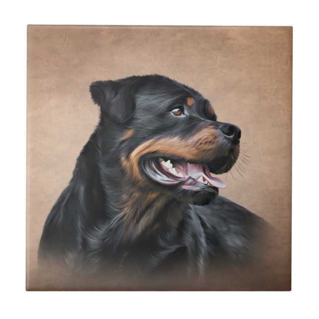 Rottweiler Fliese (Vorderseite)
