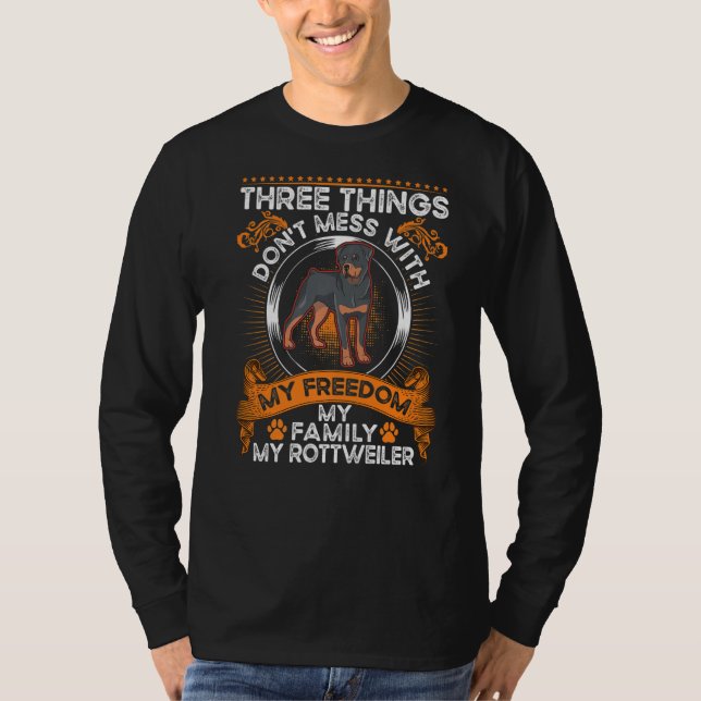 Rottweiler Freedom Family Rotti Rottweiler T-Shirt (Vorderseite)