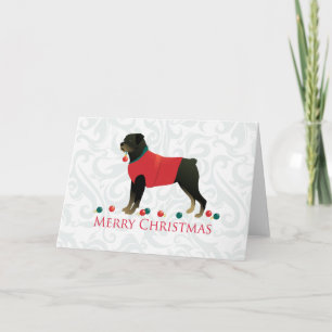 Rottweiler Frohe Weihnachtsdesign Feiertagskarte