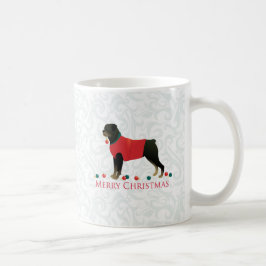 Rottweiler Frohe Weihnachtsdesign Tasse