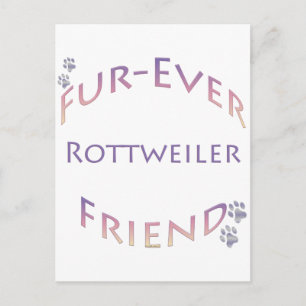 Rottweiler Furever Friend Postkarte