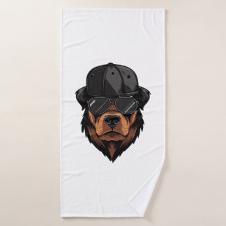 Rottweiler Gangster Badehandtuch