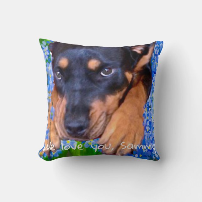 Rottweiler-Gedenkpillow - Umarmung Kissen (Vorderseite)
