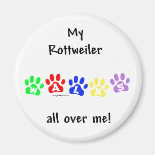 Rottweiler geht durch mich - Magnet
