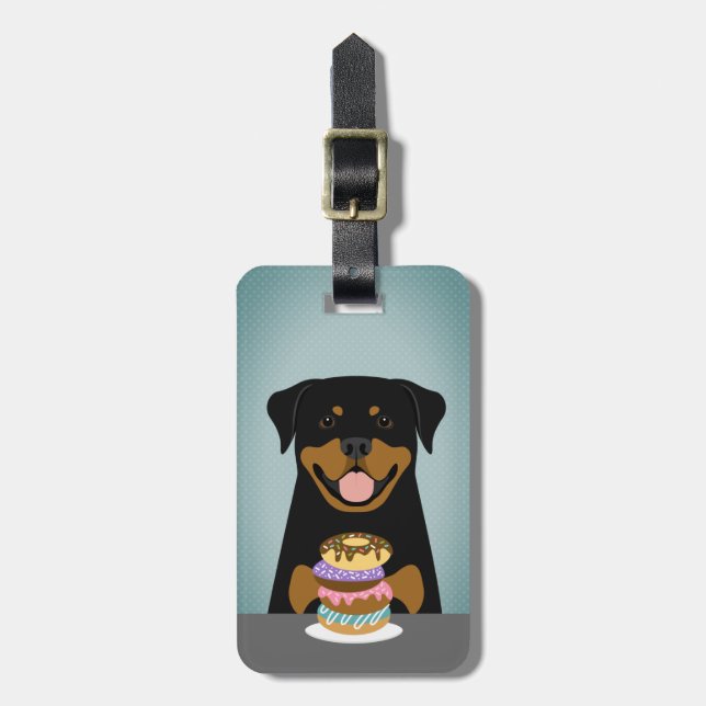 Rottweiler Gepäckmarken Gepäckanhänger (Vorderseite vertikal)