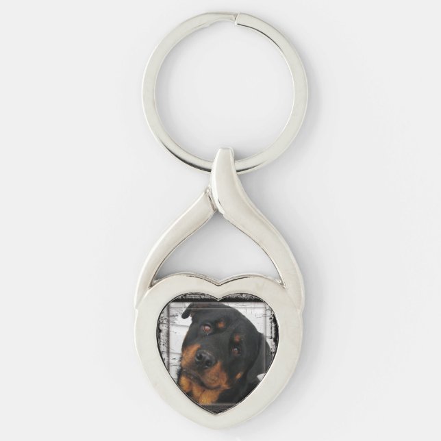 rottweiler-gerahmt schlüsselanhänger (Vorderseite)