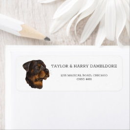Rottweiler German Return Address Label