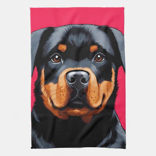 Rottweiler Geschirrtuch (Vertikal)
